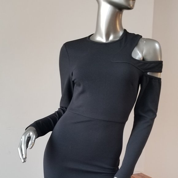 Black sexy tight fitted mini dress - Picture 4 of 4